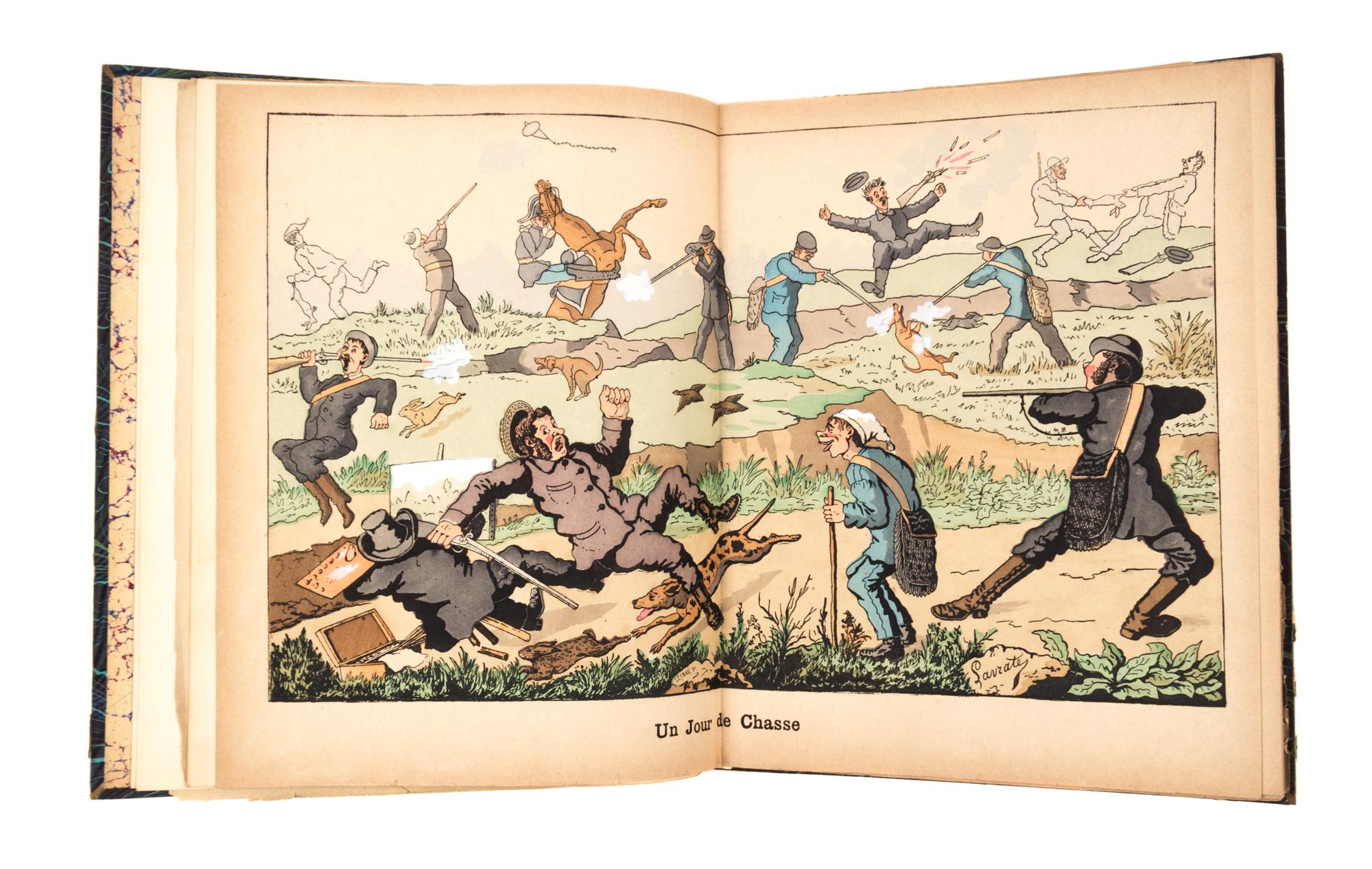 (CARICATURE) LAVRATE, EDMUND. Le Monde Plaisant, Paris, 1880, with Album Lavrate, n.d.