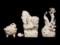 Three Chinese Dehua Blanc-de-Chine Porcelain Animal-form Wares