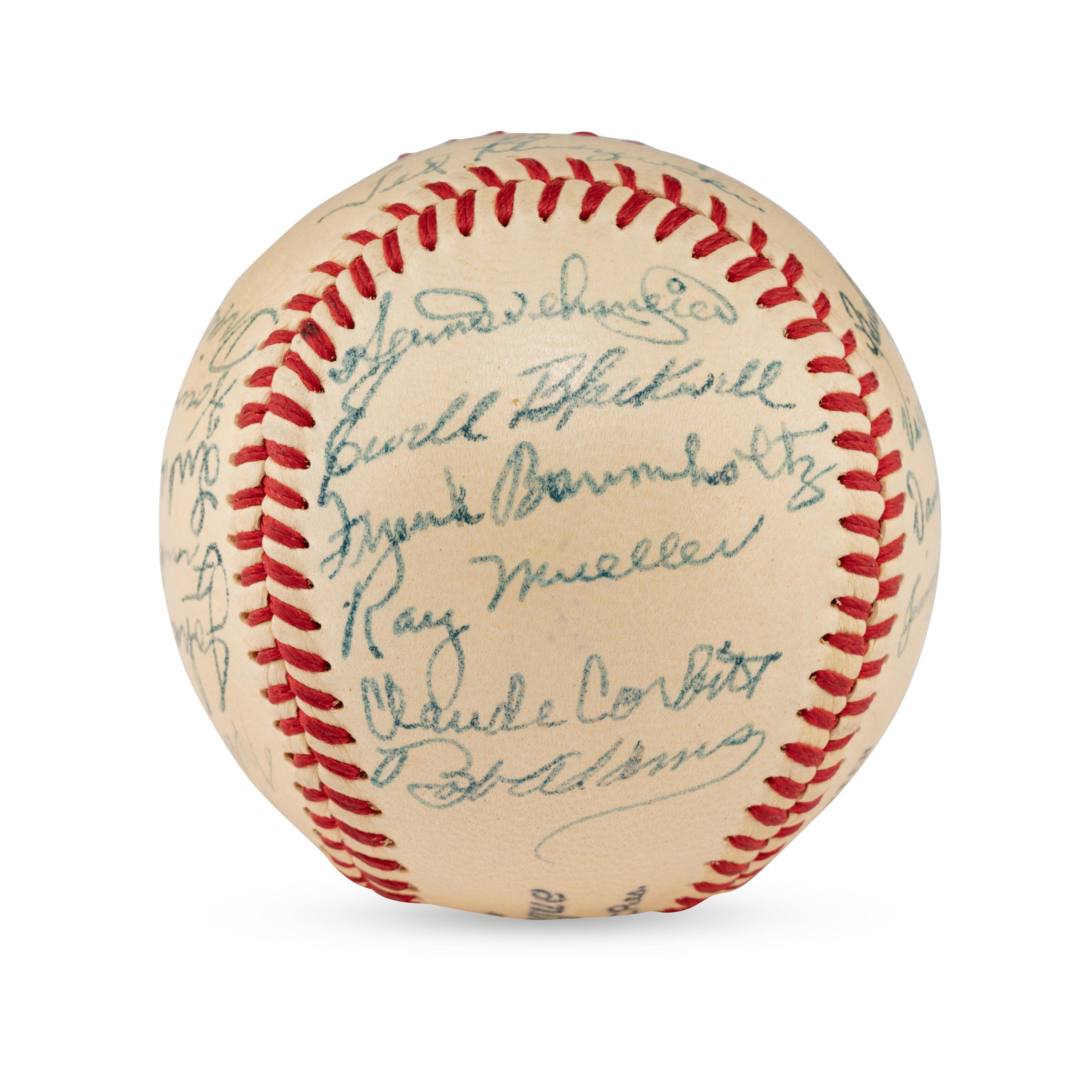 A 1949 Cincinnati Reds Team Signed Autograph Baseball (Beckett Authentication Services Letter of Authenticity)