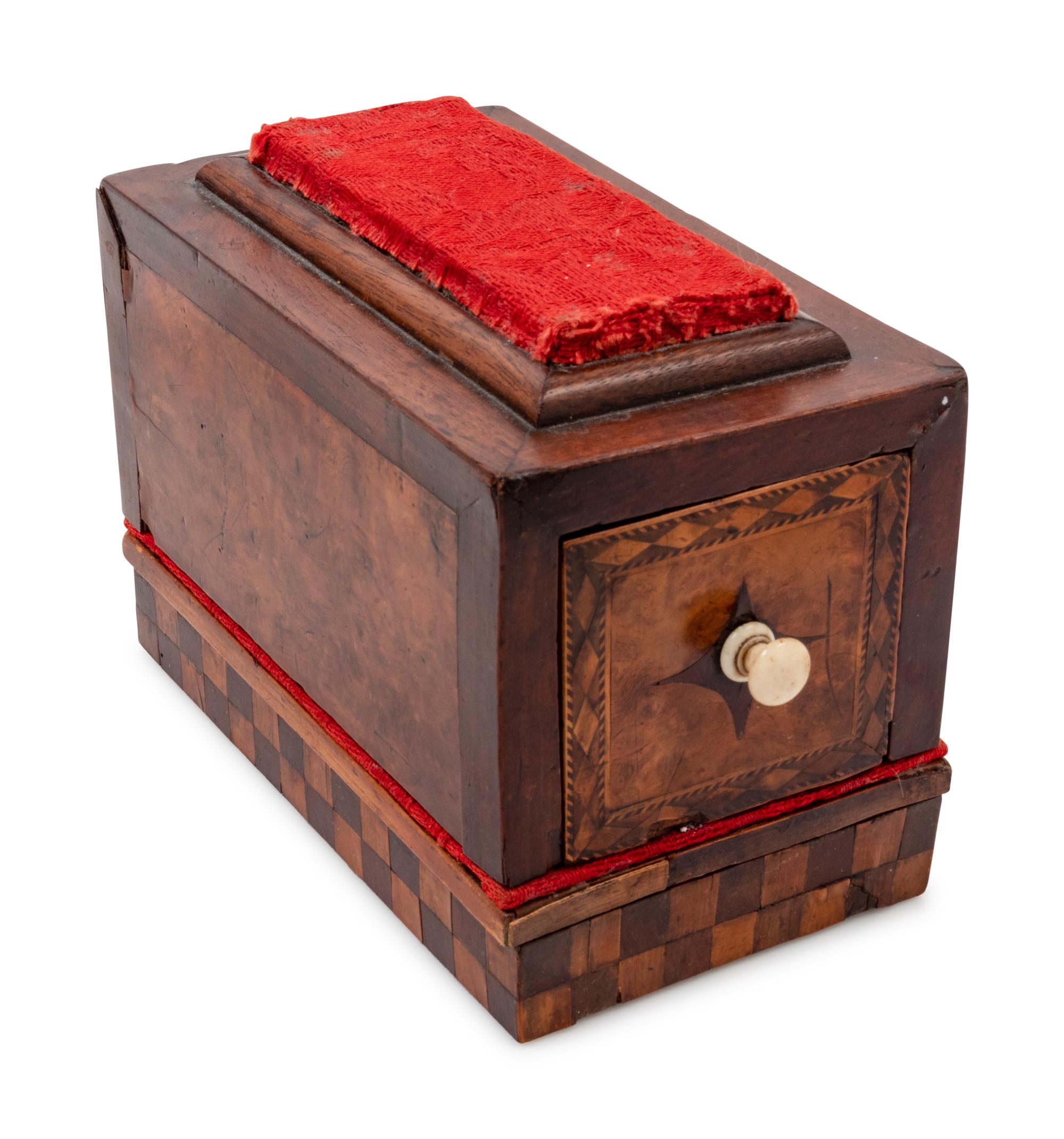 A Continental Parquetry Sewing Box