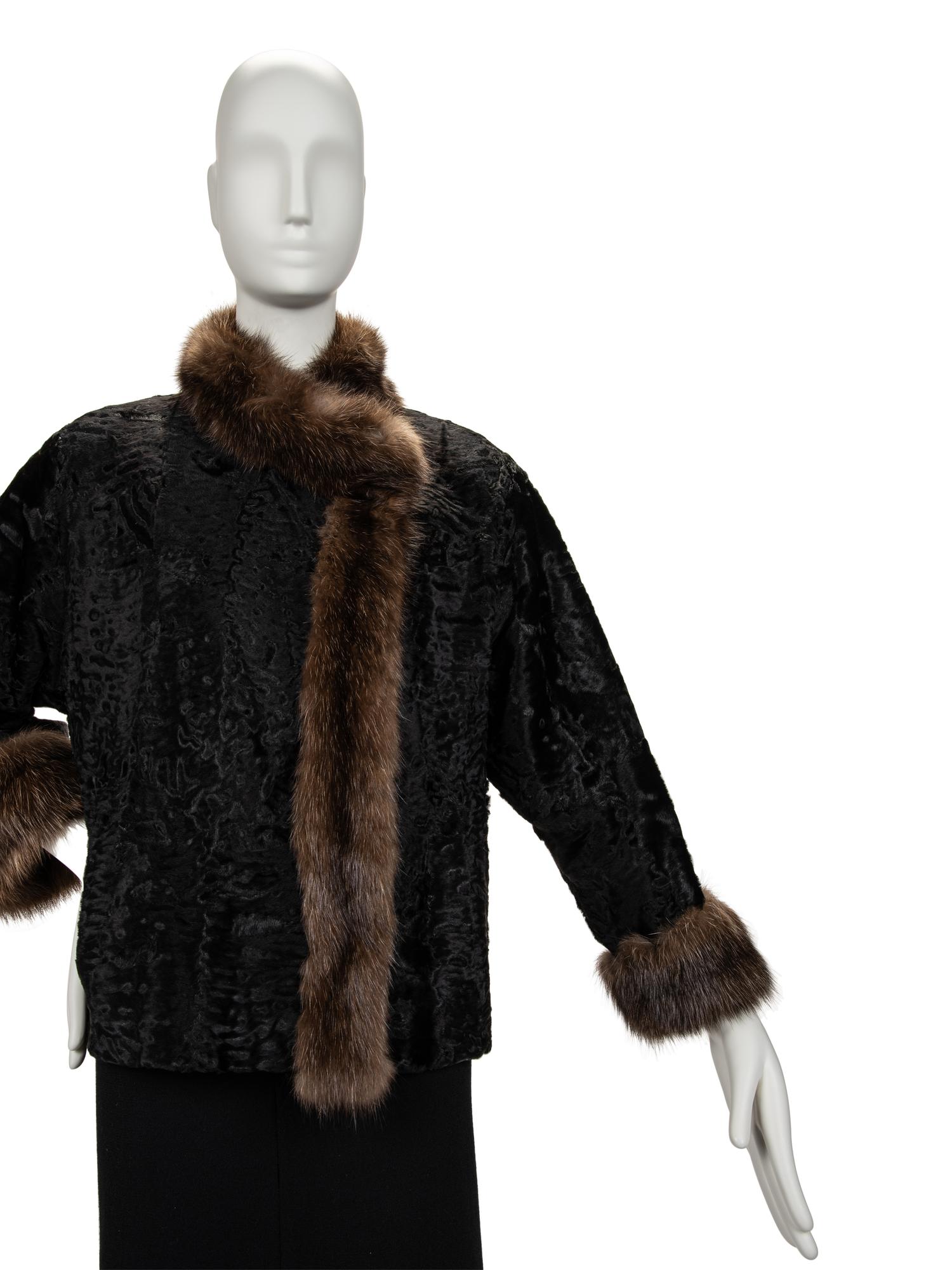 Two Mouratidis Broadtail Lamb and Sable Jackets