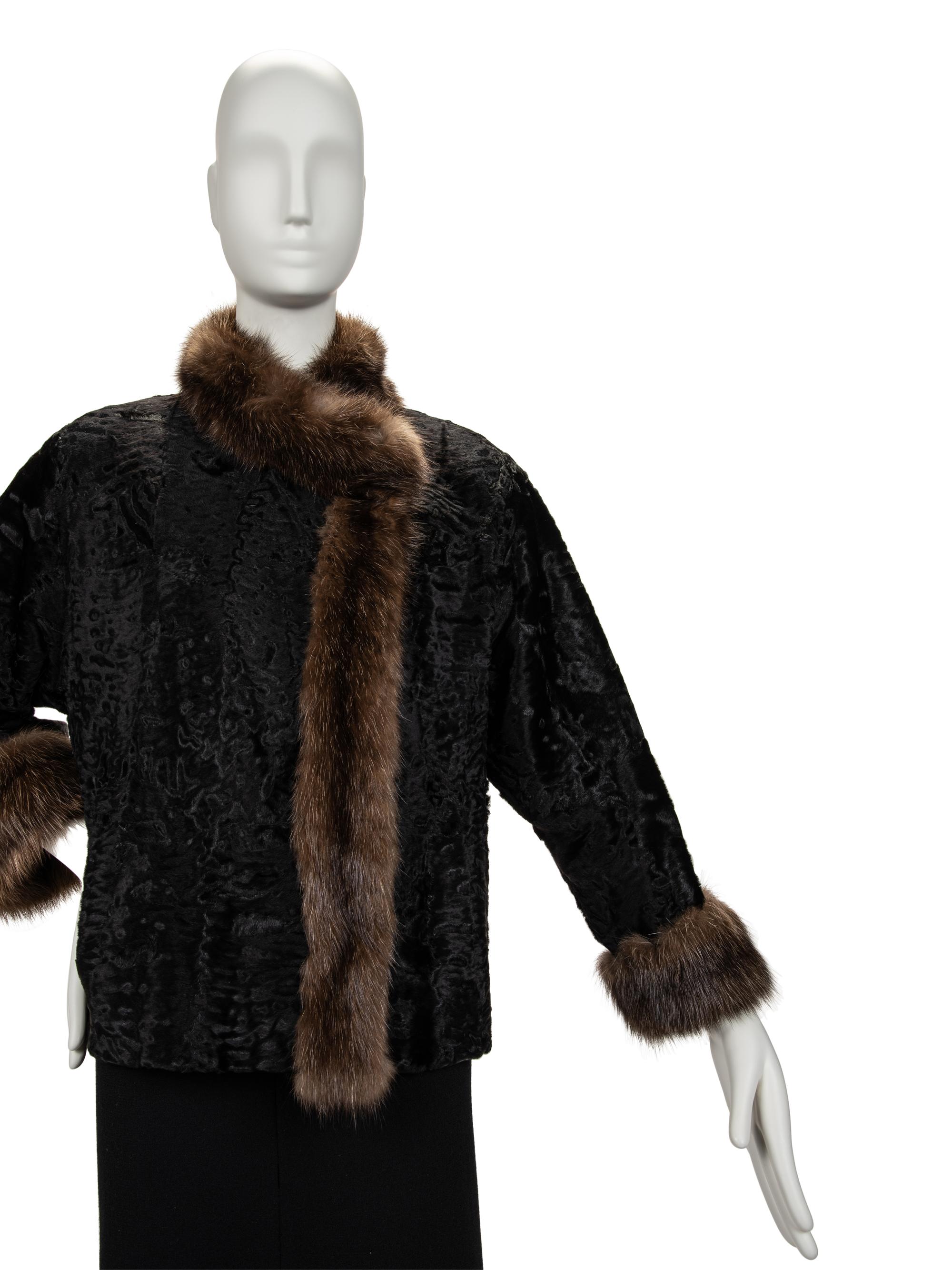 Two Mouratidis Broadtail Lamb and Sable Jackets