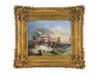 An English Handpainted Porcelain Plaque — C. 1815