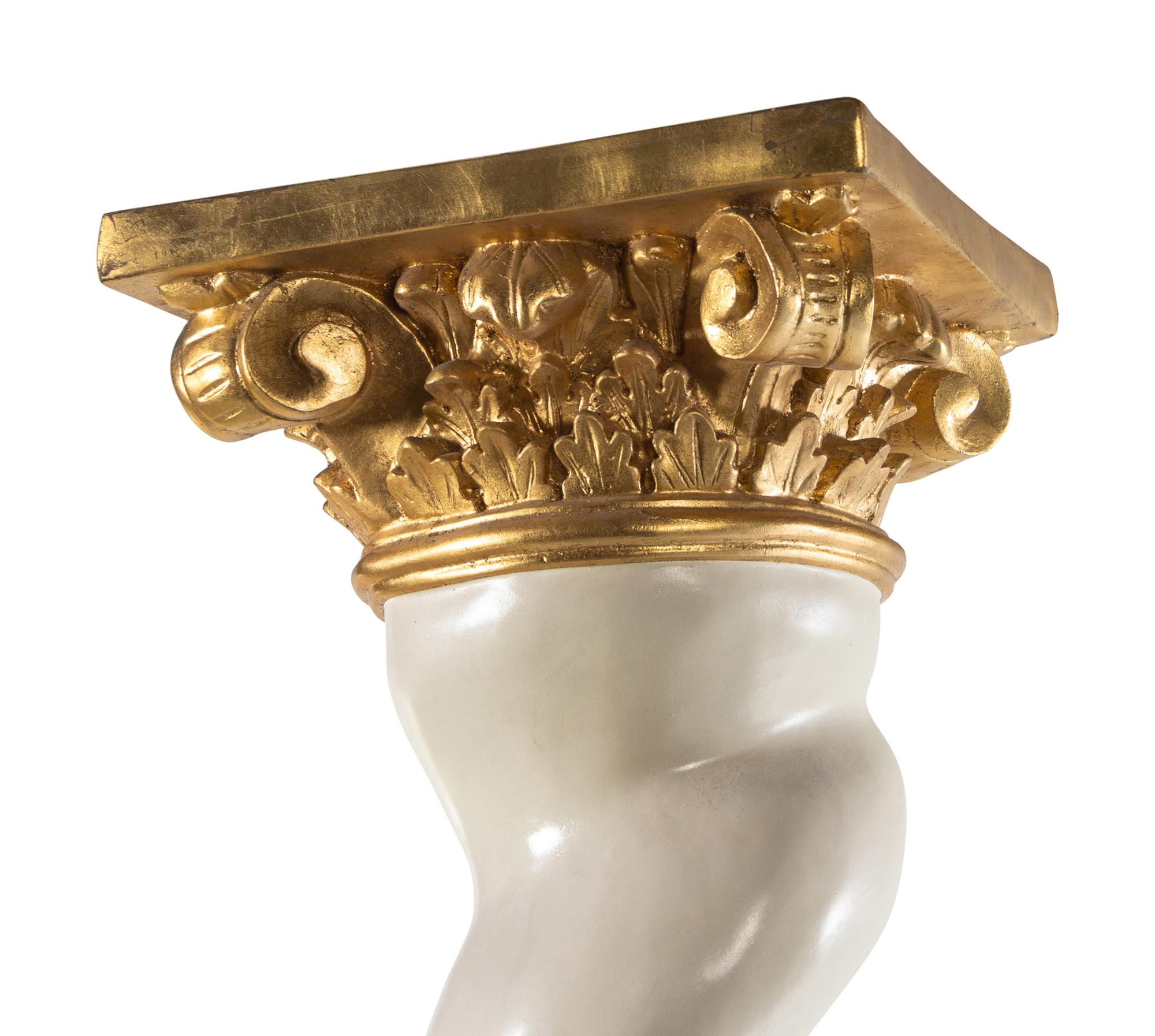 A Large Parcel Gilt Resin Solomonic Column