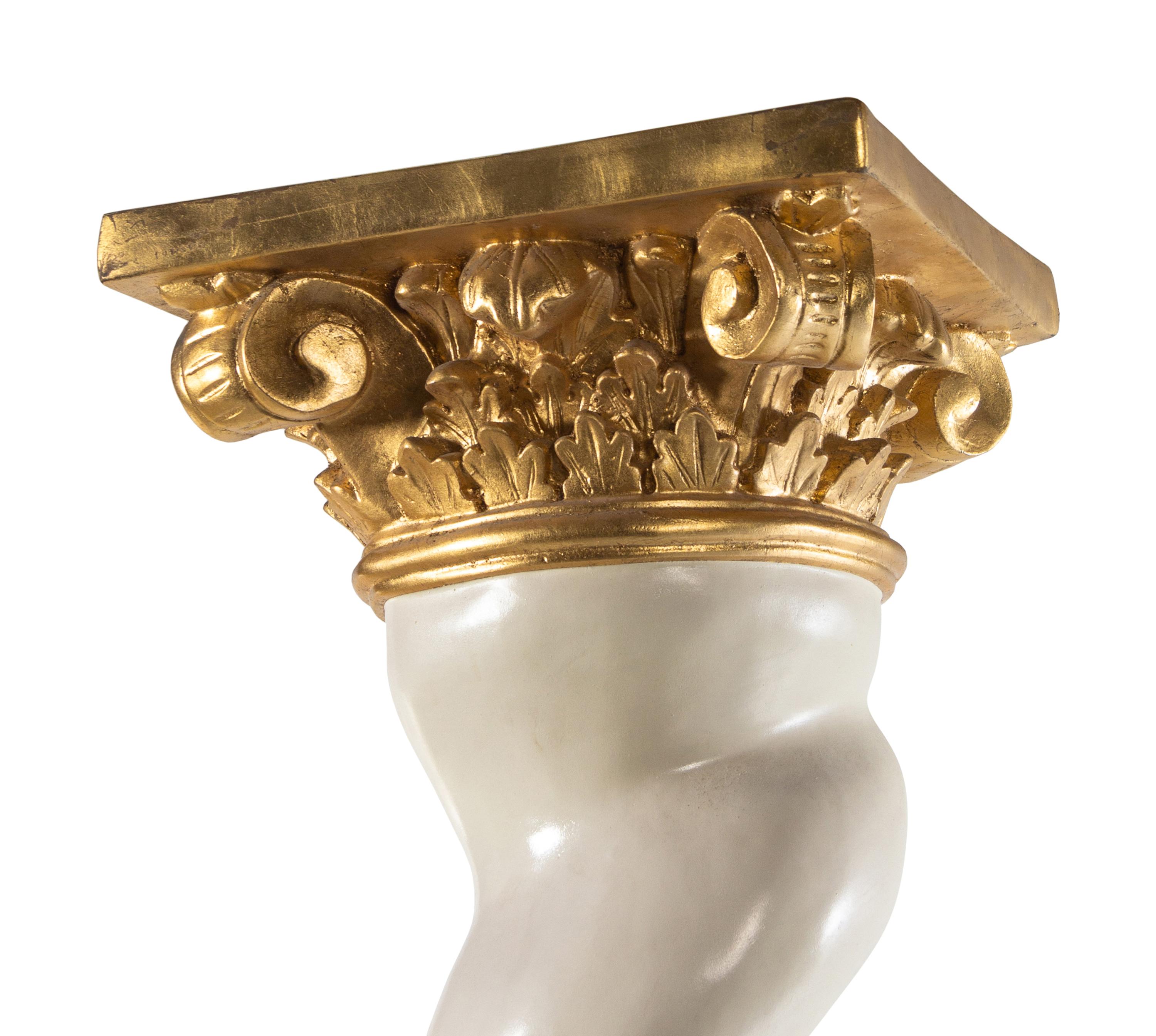 A Large Parcel Gilt Resin Solomonic Column