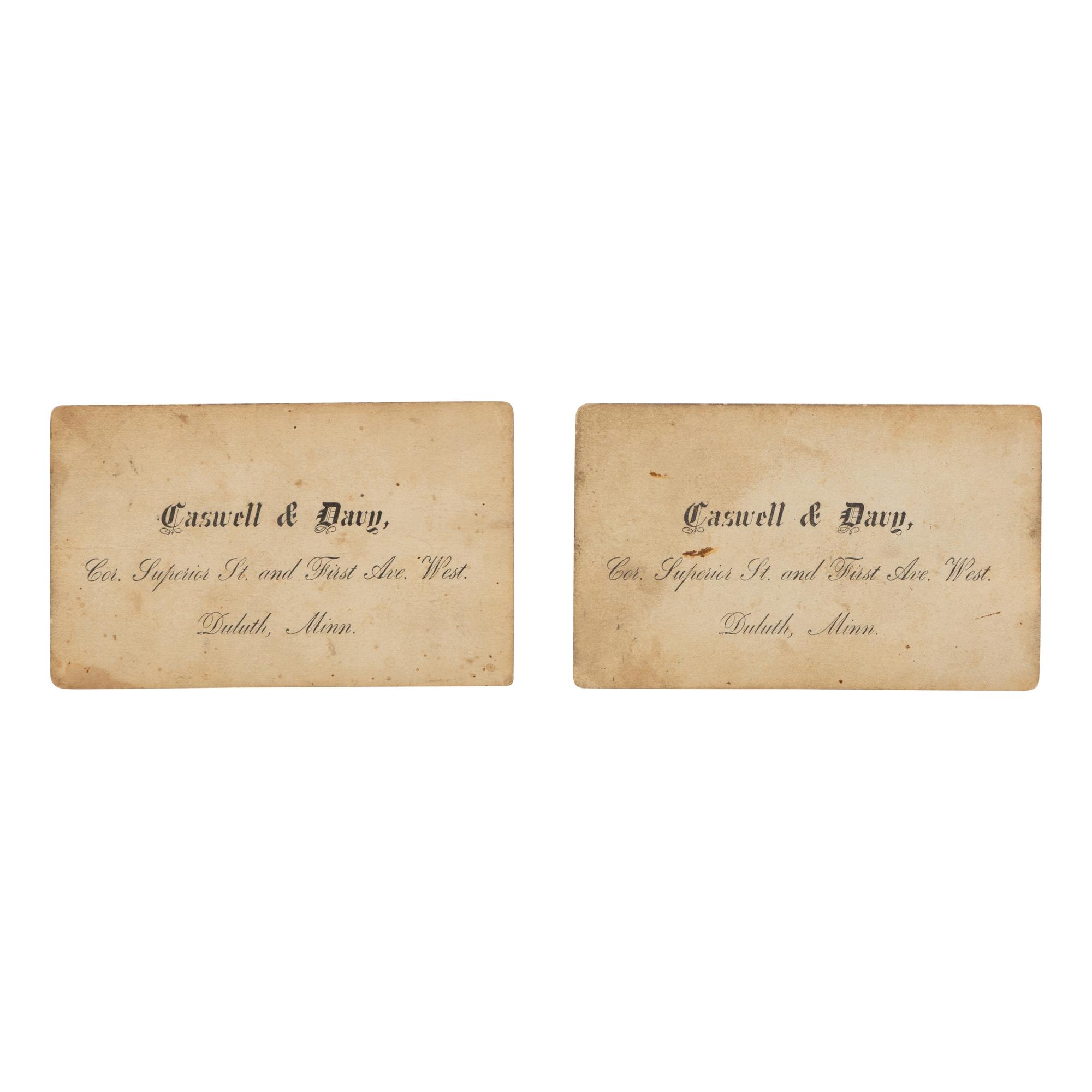 Caswell and Davy — Chippewa or Sioux men. Duluth, MN.