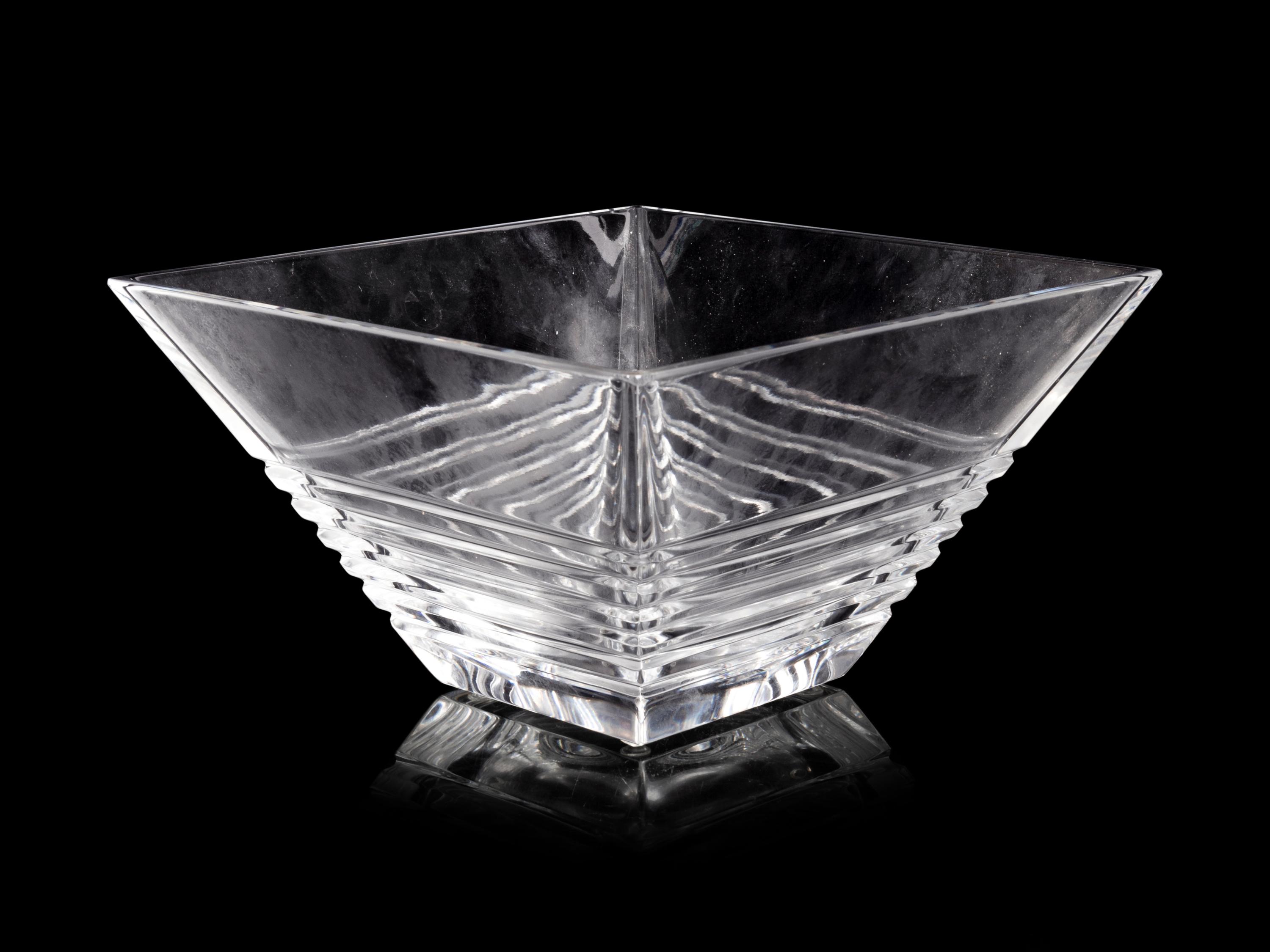 A Tiffany and Co. Glass Decanter and Bowl