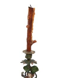 Two Pairs of Cast Metal Candlesticks