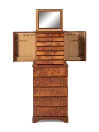 Madeleine Albright's Burlwood Standing Jewelry Box