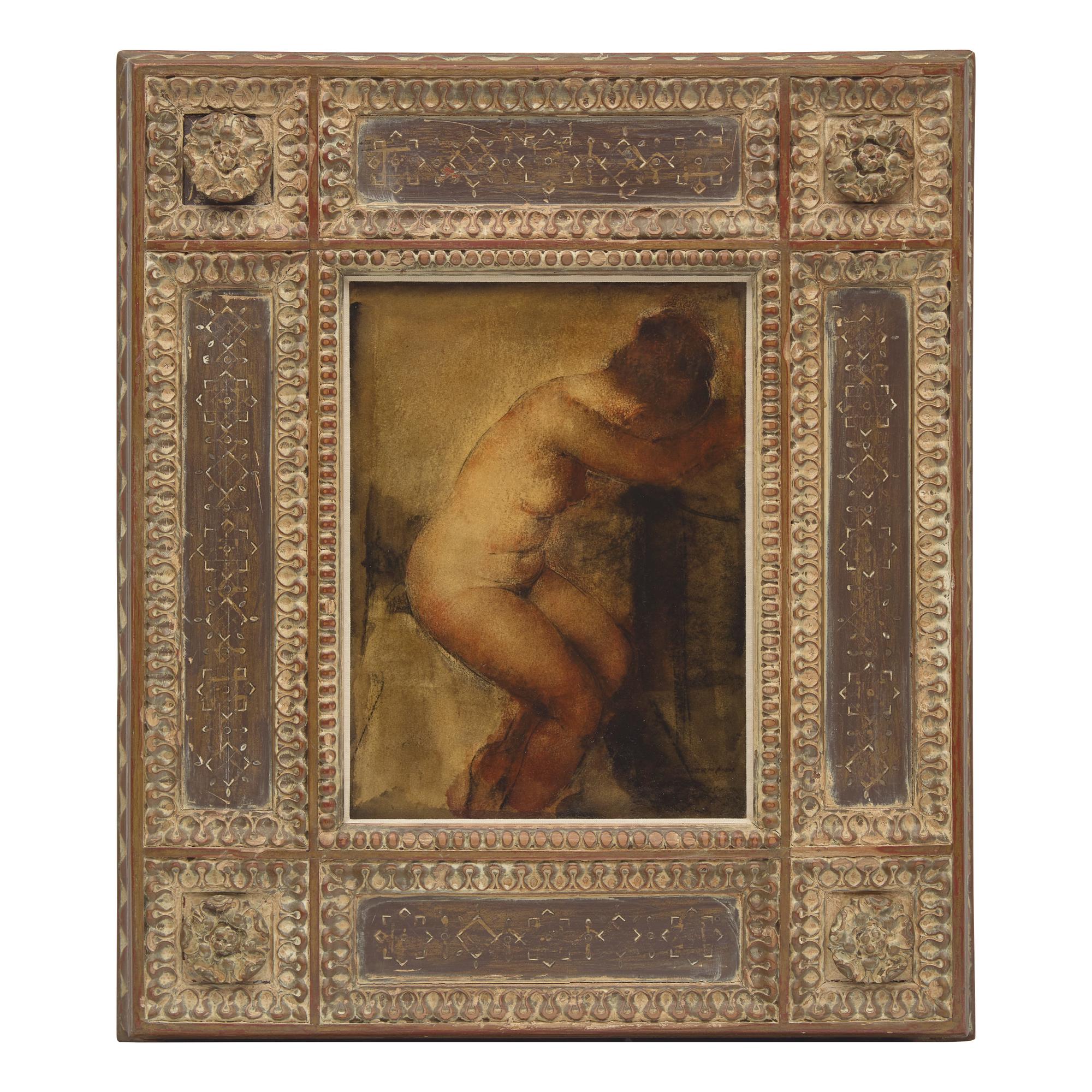 Grigory Gluckmann (Belarusian, 1898-1973) — Seated Nude