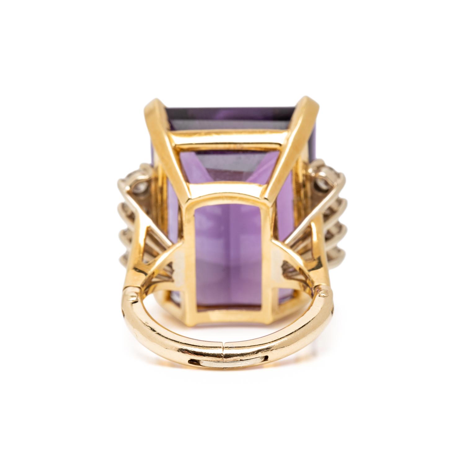 AMETHYST AND DIAMOND RING