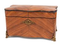 Two Napoleon III Gilt Metal Mounted Table Caskets