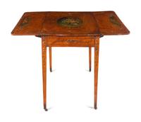 A George III Painted Satinwood Pembroke Table