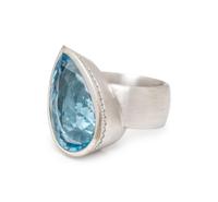 BLUE TOPAZ AND DIAMOND RING