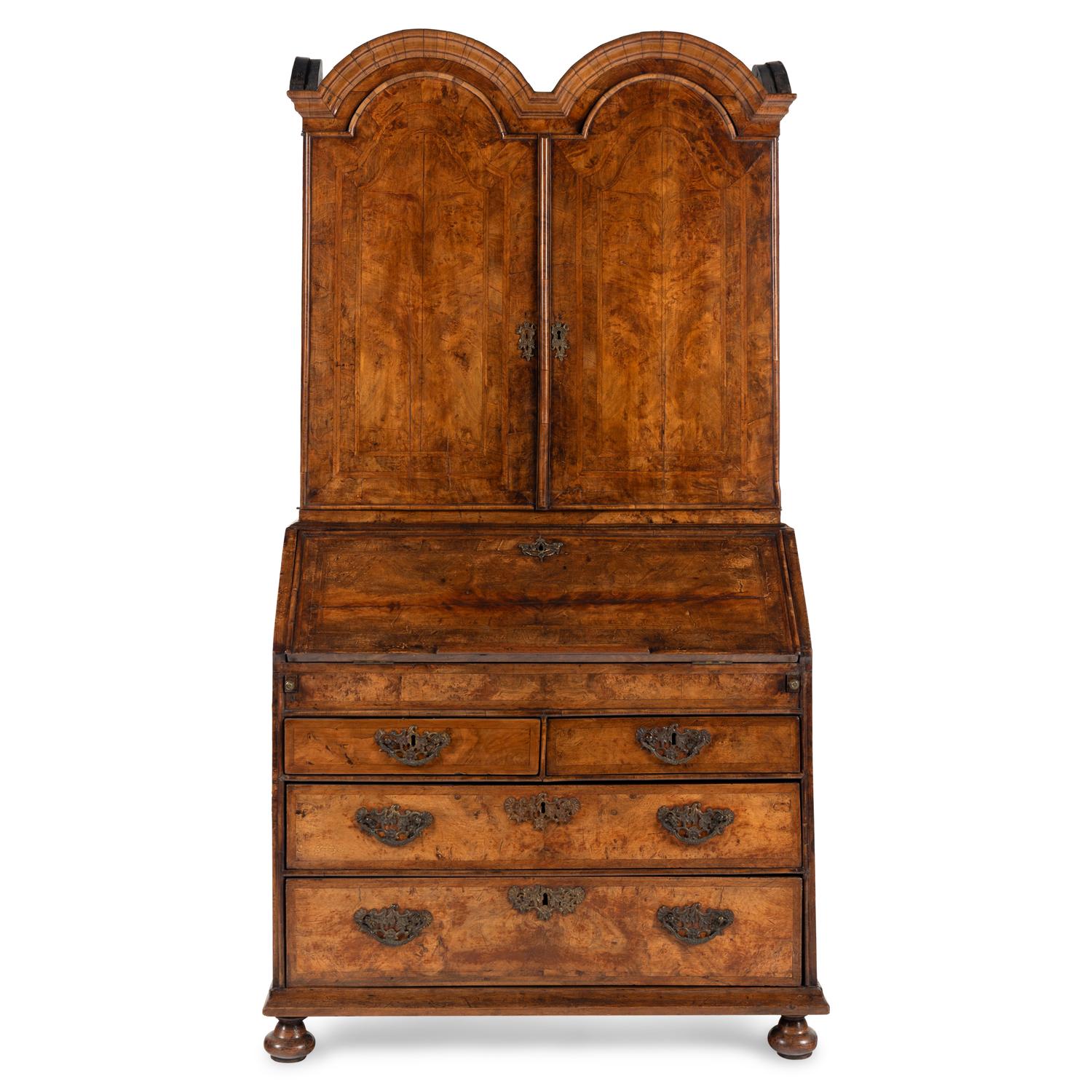A Queen Anne Walnut Bureau Cabinet