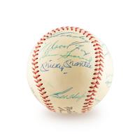 A 1955 Multi Signed American League All Star Baseball Including Mickey Mantle and Ted Williams (Beckett Authentication Services)