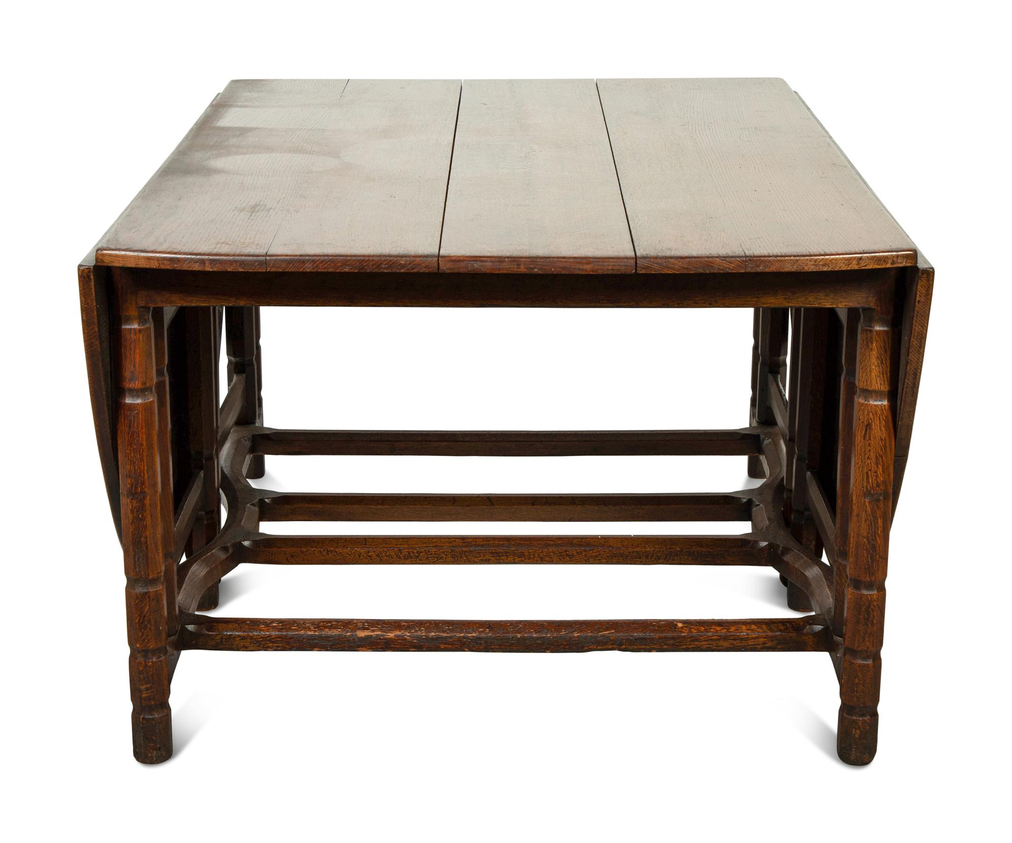 An English Oak Gate-Leg Dining Table