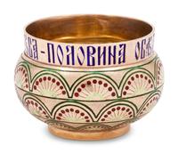 A Russian Enameled Silver Salt Cellar