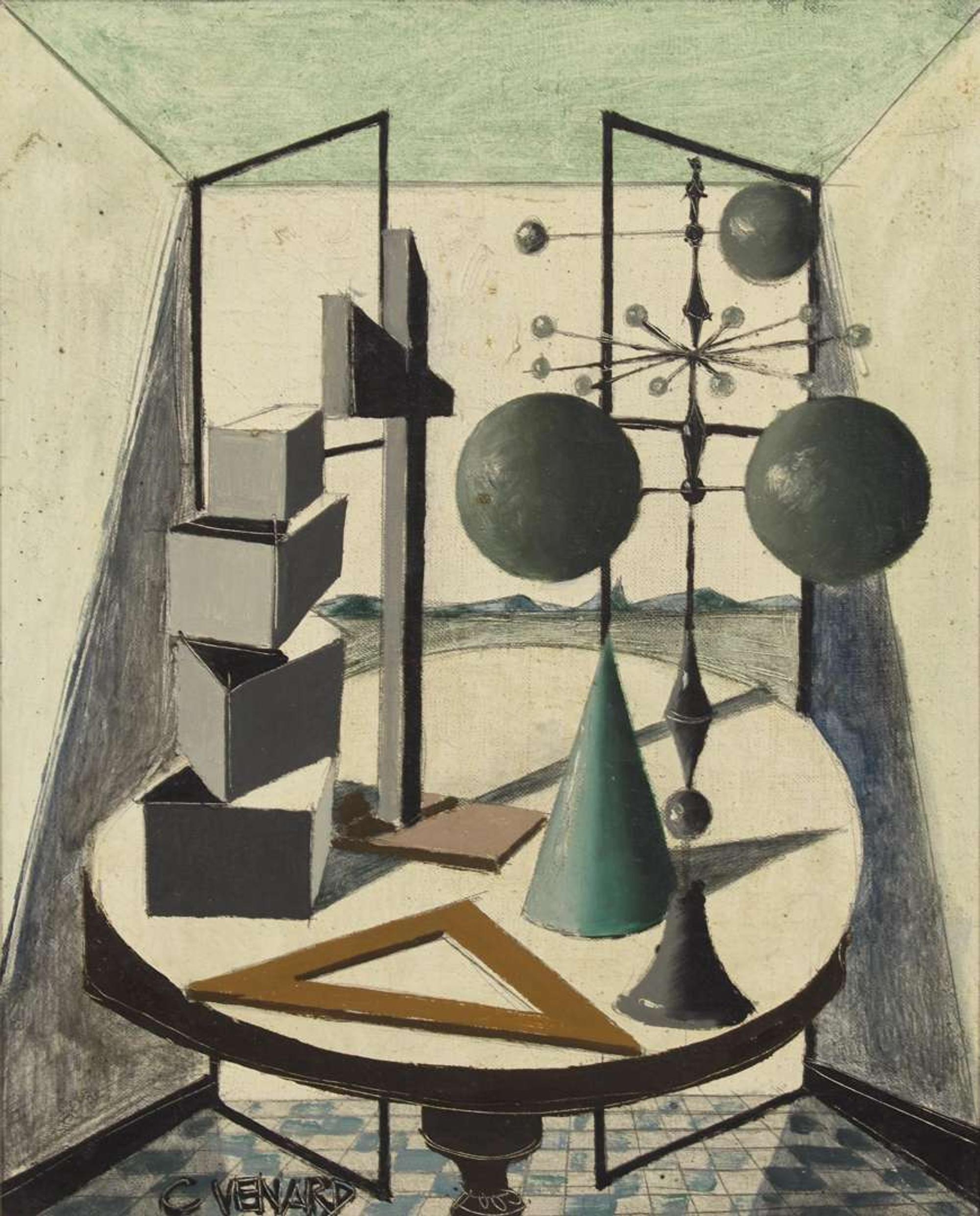 Claude Venard (French, 1913-1999) - Géométrie Devant la Fenêtre