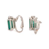 GREEN TOURMALINE AND DIAMOND SET
