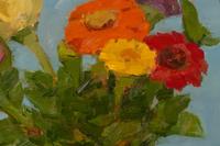 Zinnias in a Glass Vase , 1981