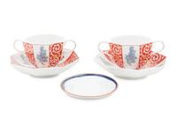 A Pair of Meissen Porcelain Teacups and Saucers