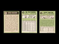 A Group of Six 1967 Topps Hall of Fame Baseball Cards Including Willie Mays Hank Aaron and Roberto Clemente