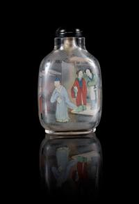 An Inside Painted Glass Snuff Bottle — SIGNED YE ZHONGSAN