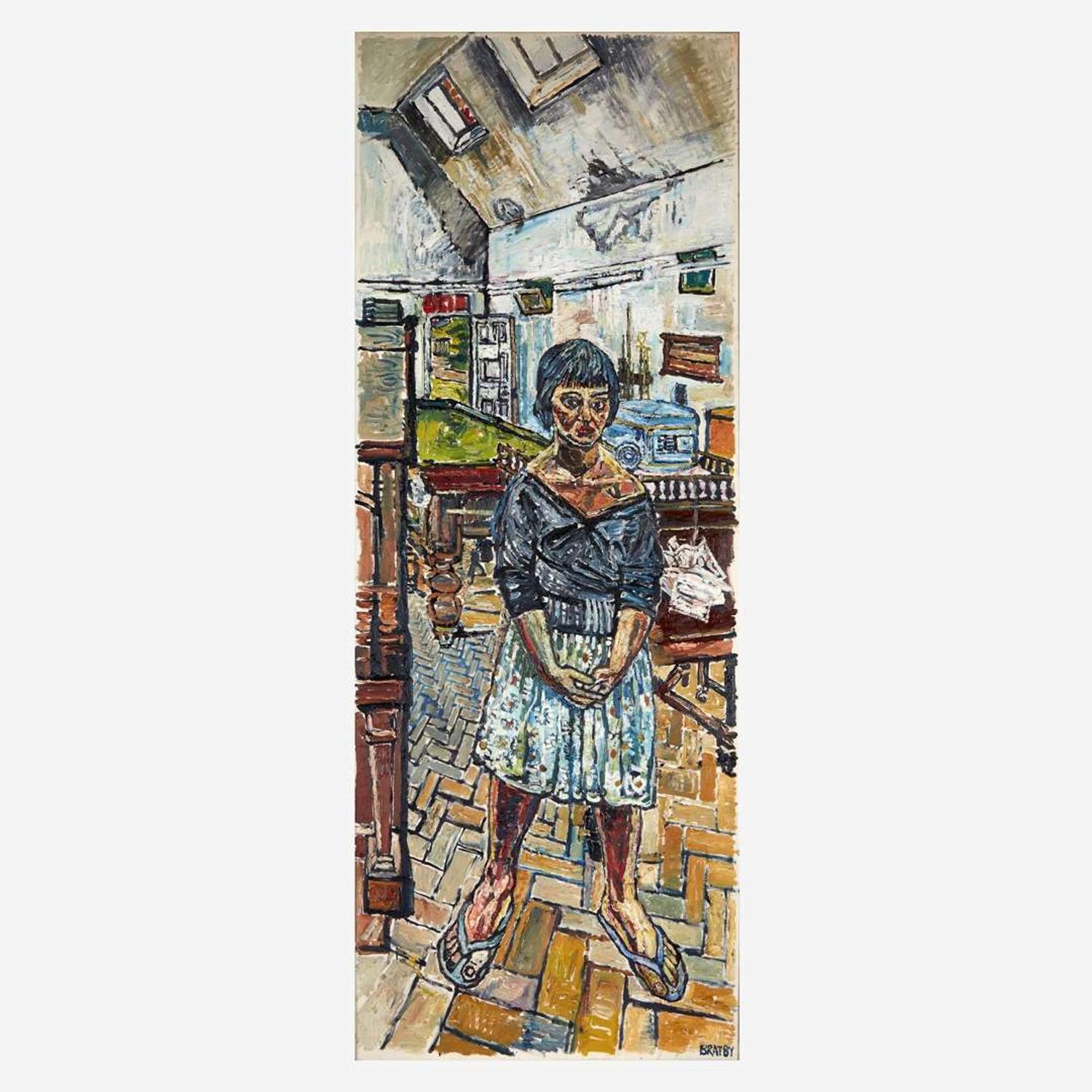 John Bratby (British, 1928-1992) Gloria with Hands Together