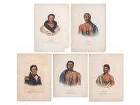 [McKENNEY & HALL]. A group of 5 large folio hand-colored lithographs. 1837-1838.