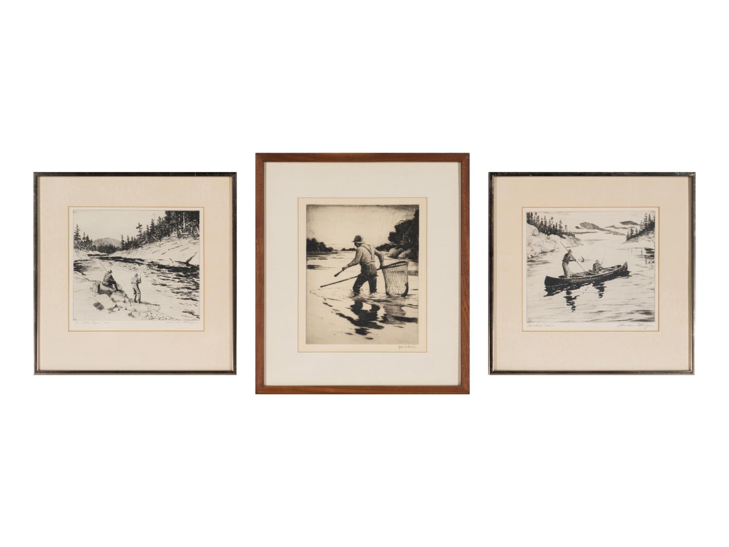 Three Etchings of Fishermen