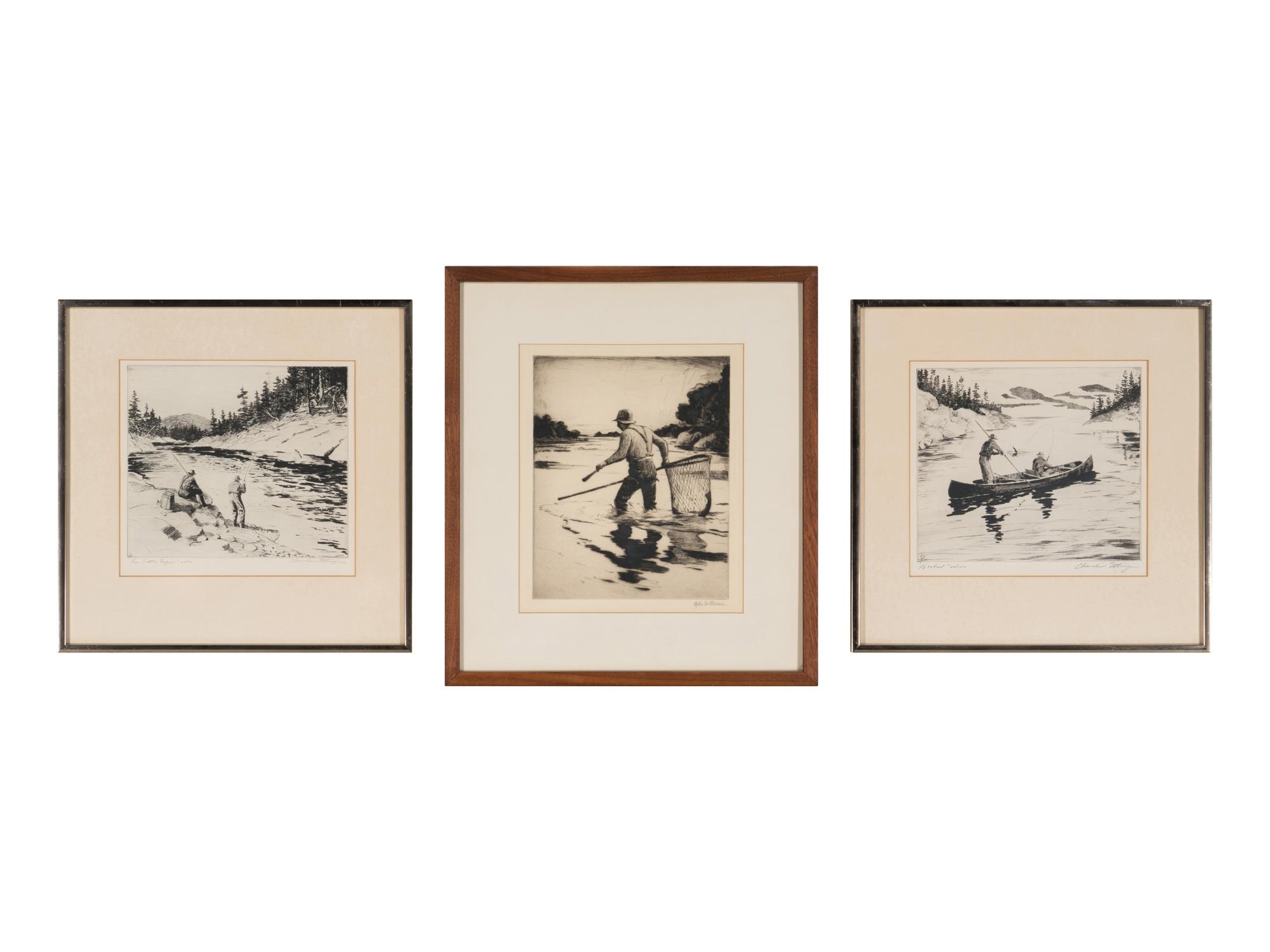 Three Etchings of Fishermen