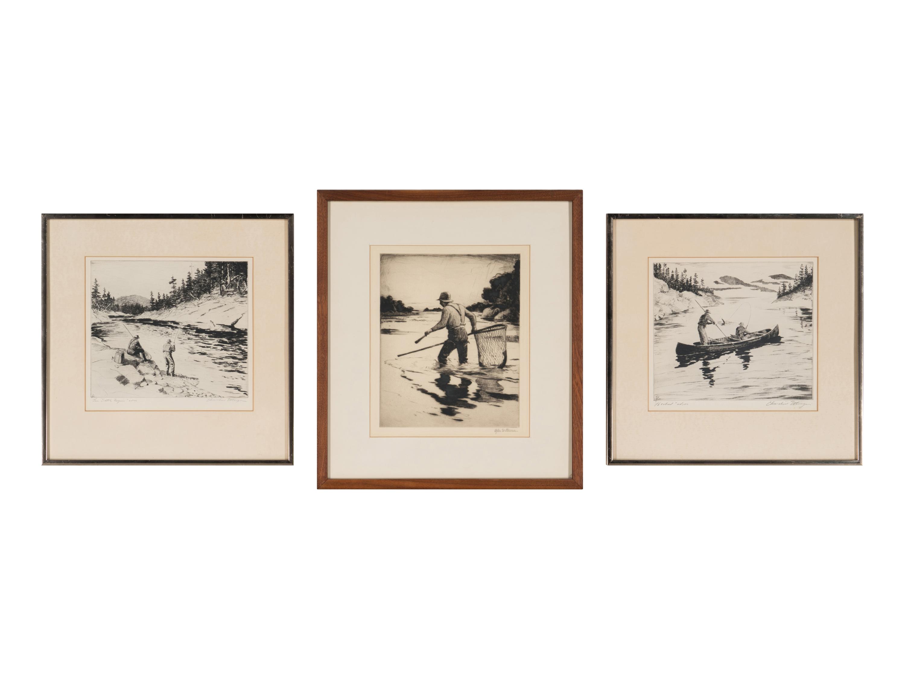 Three Etchings of Fishermen