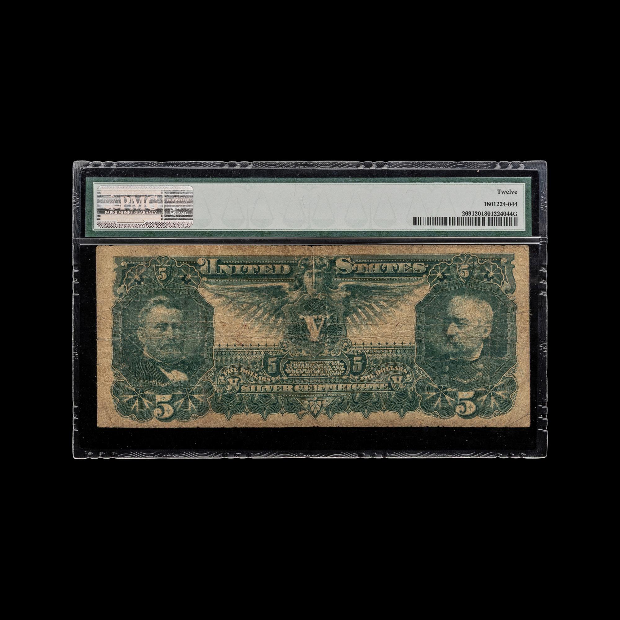 A Series 1896 Educational $5 Silver Certificate [PMG F12]
