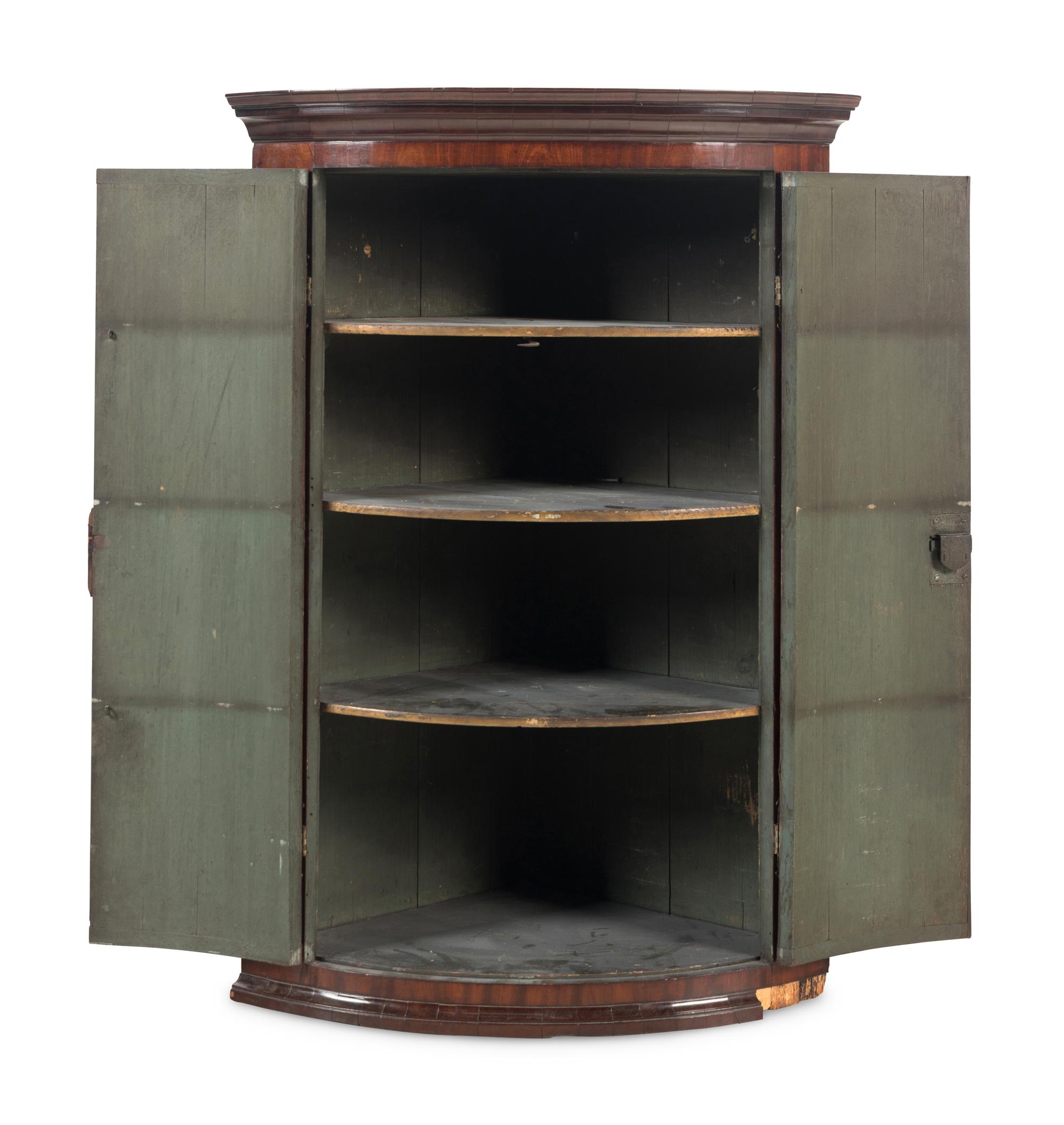A George III Mahogany Corner Cabinet