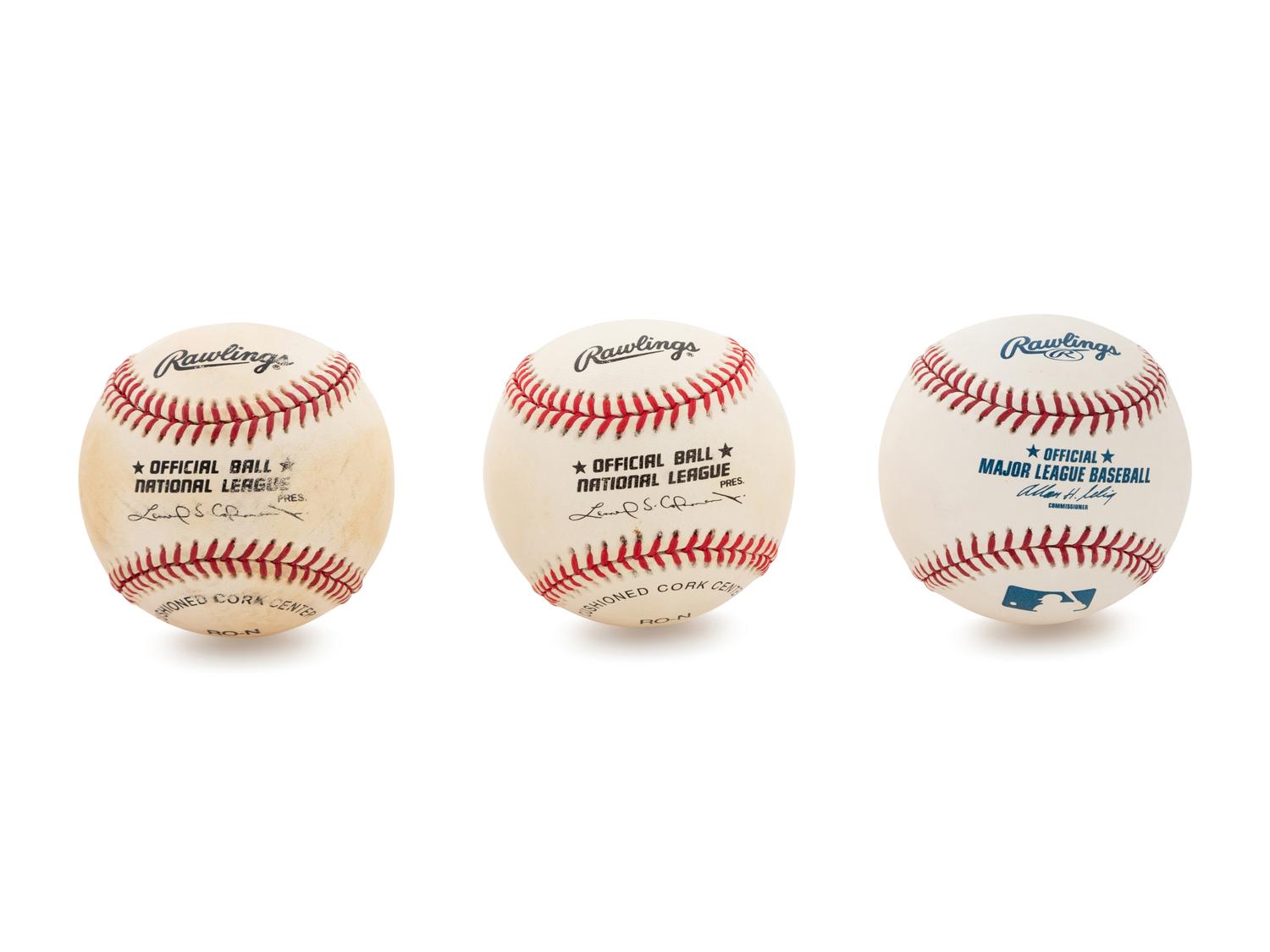 A Group of Four San Francisco Giants Signed Baseballs Including Barry Bonds (1996 Team Signed), Bobby Bonds, Orlando Cepeda and Willie Mays