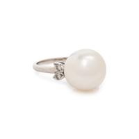 CULTURED SOUTH SEA PEARL AND DIAMOND RING