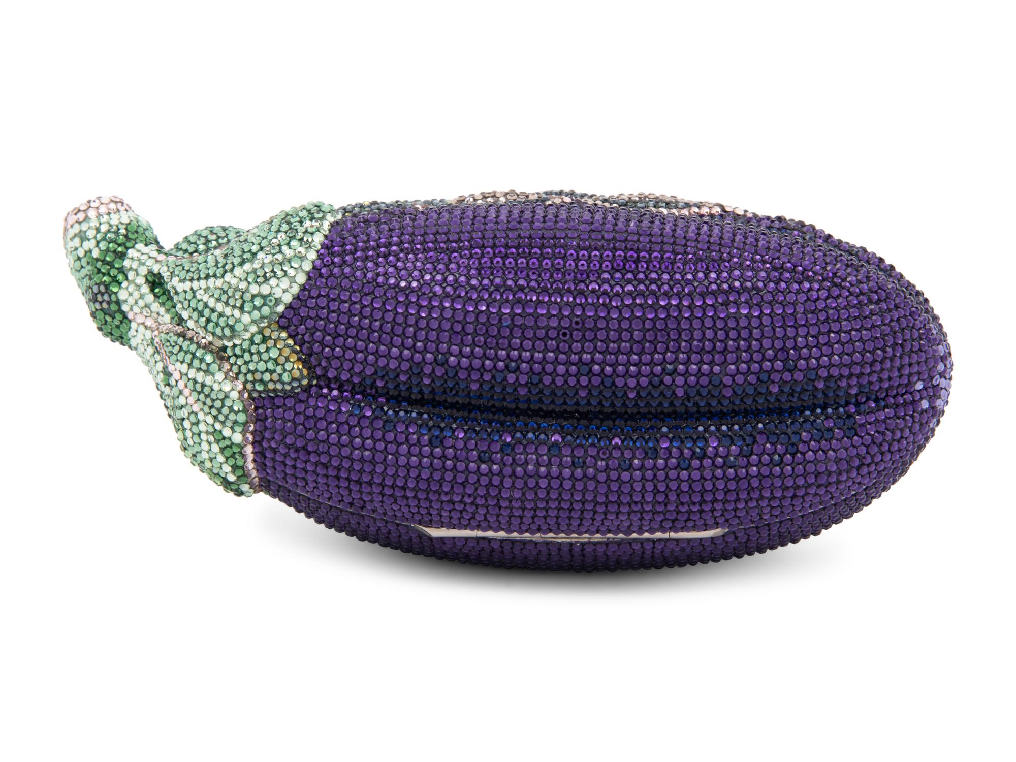Judith Leiber Collector's Edition Eggplant Minaudière