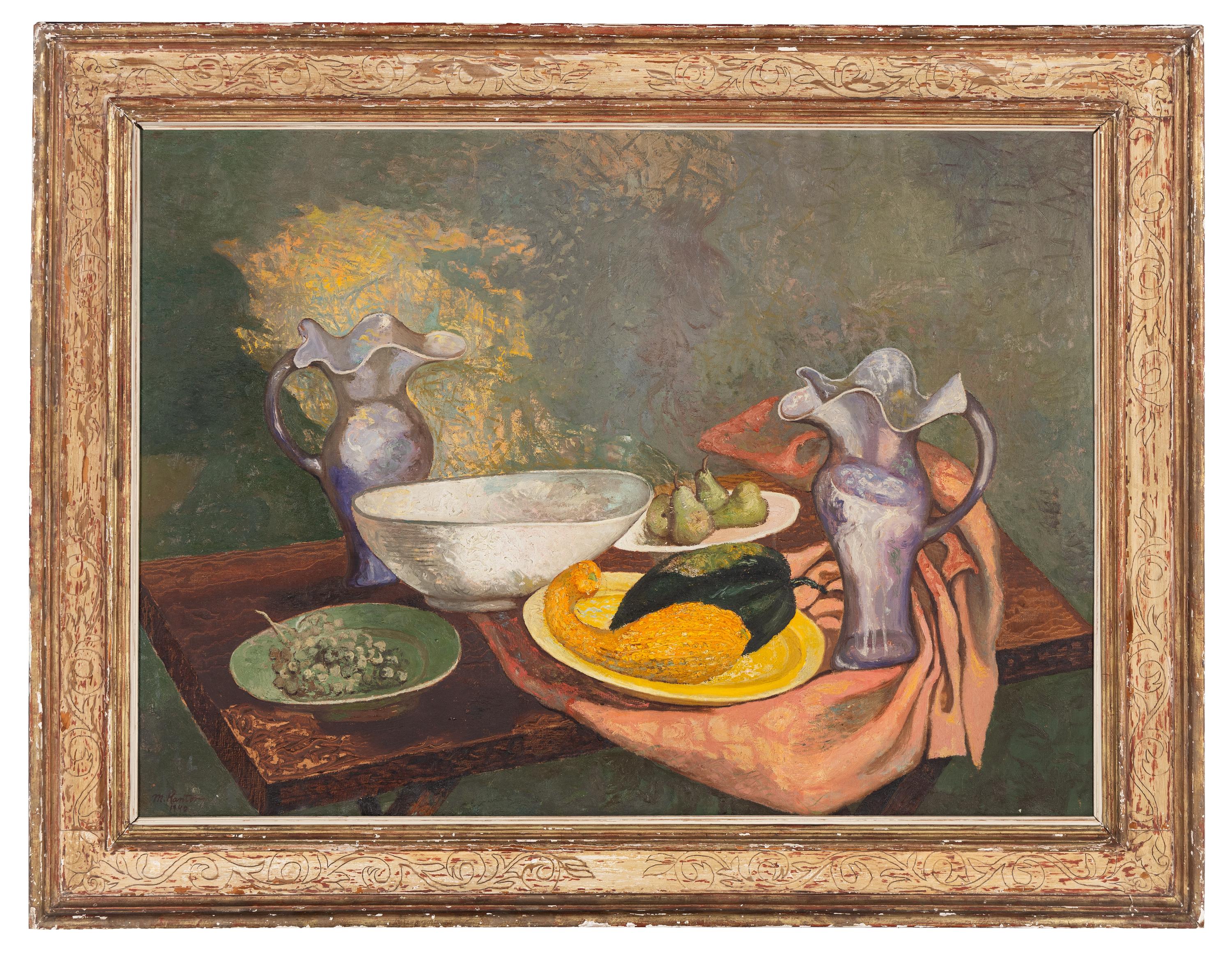 Still Life with Grapes, Pears and Gourds , 1940