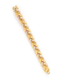 BICOLOR GOLD AND DIAMOND BRACELET