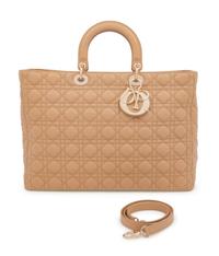 Christian Dior Tan Cannage Large Lady Dior Bag, 2010