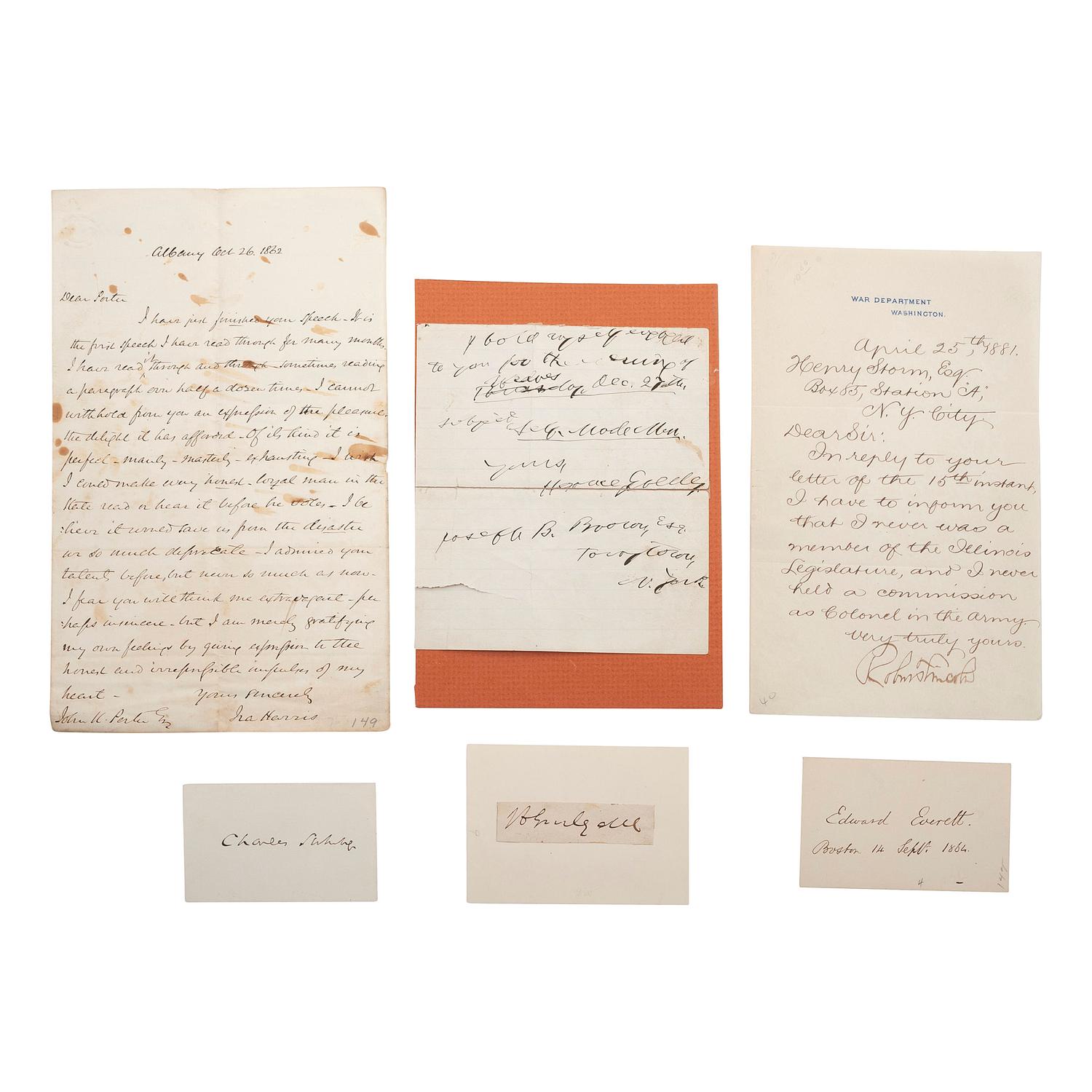 [AUTOGRAPHS & MANUSCRIPTS] -- [POLITICS].