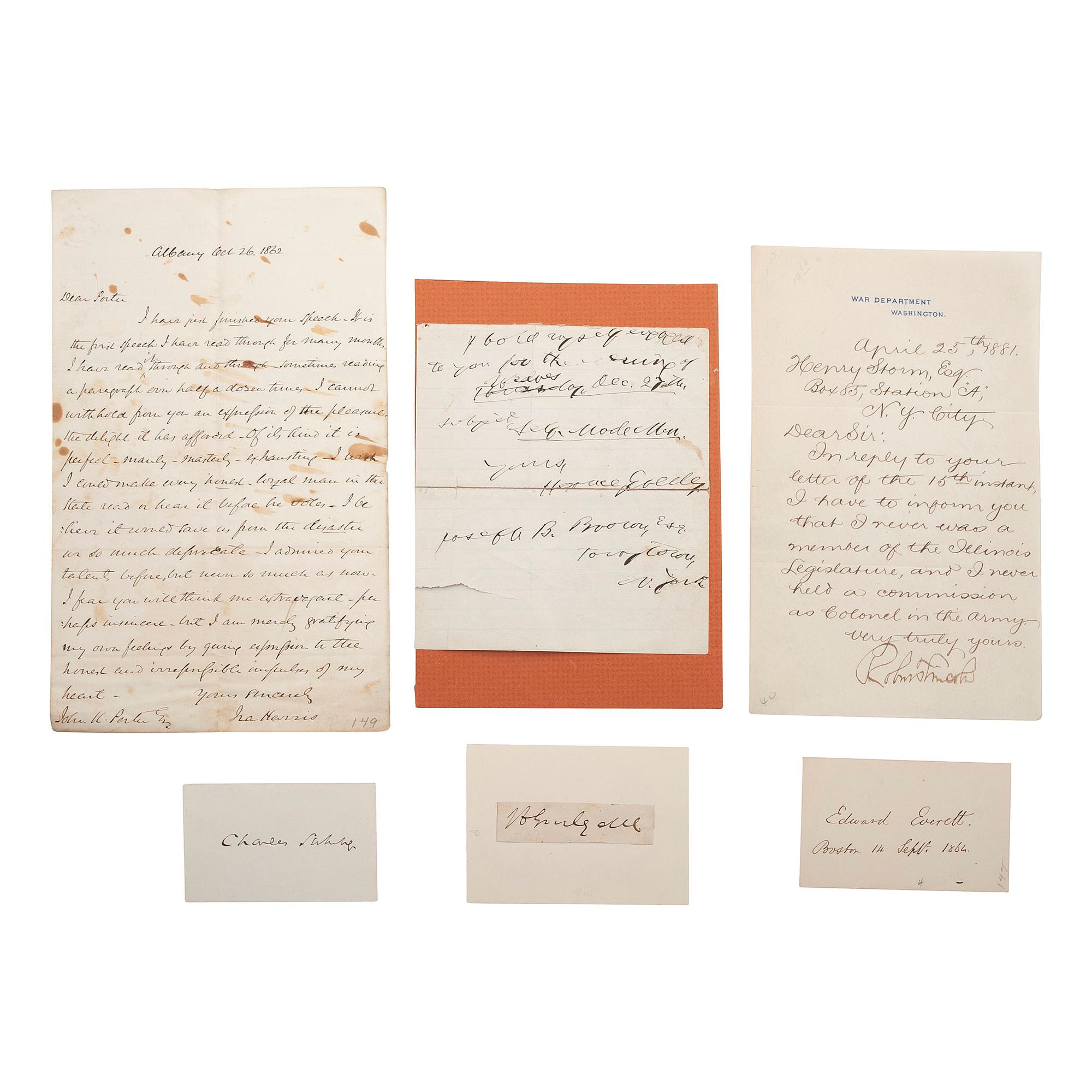 [AUTOGRAPHS & MANUSCRIPTS] -- [POLITICS].
