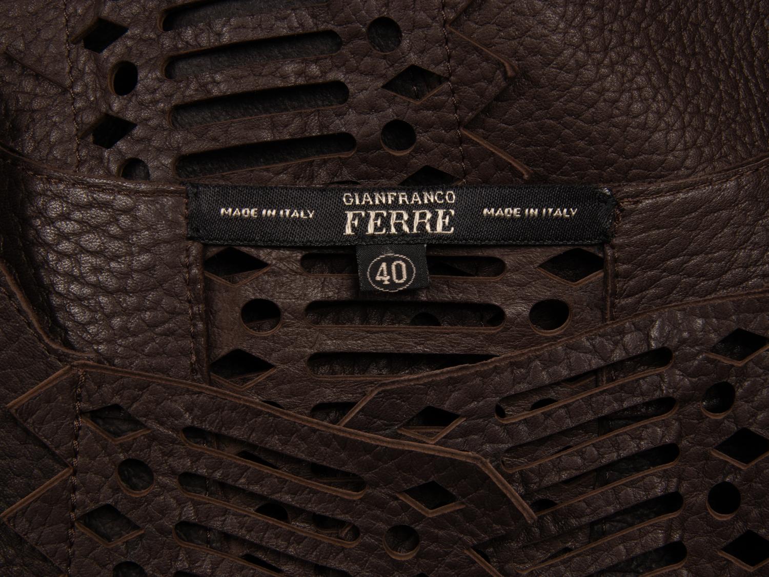 Gianfranco Ferre, Laser-Cut Leather Jacket