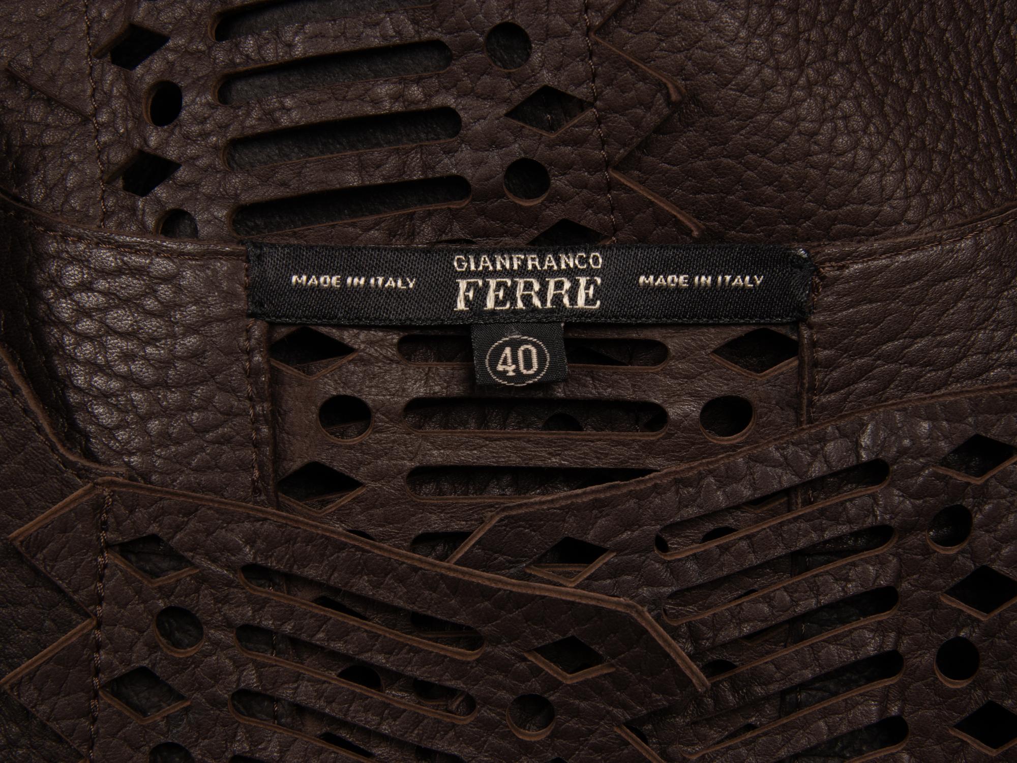 Gianfranco Ferre, Laser-Cut Leather Jacket