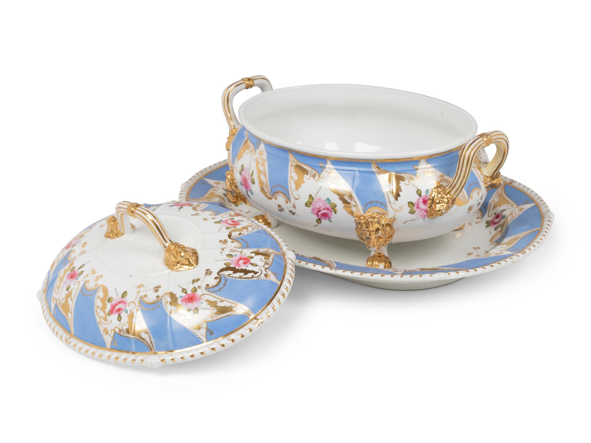 A Group of English Porcelain Tableware