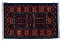 Three Wool Prayer Rugs Each 2 feet x 1 foot 4 inches.