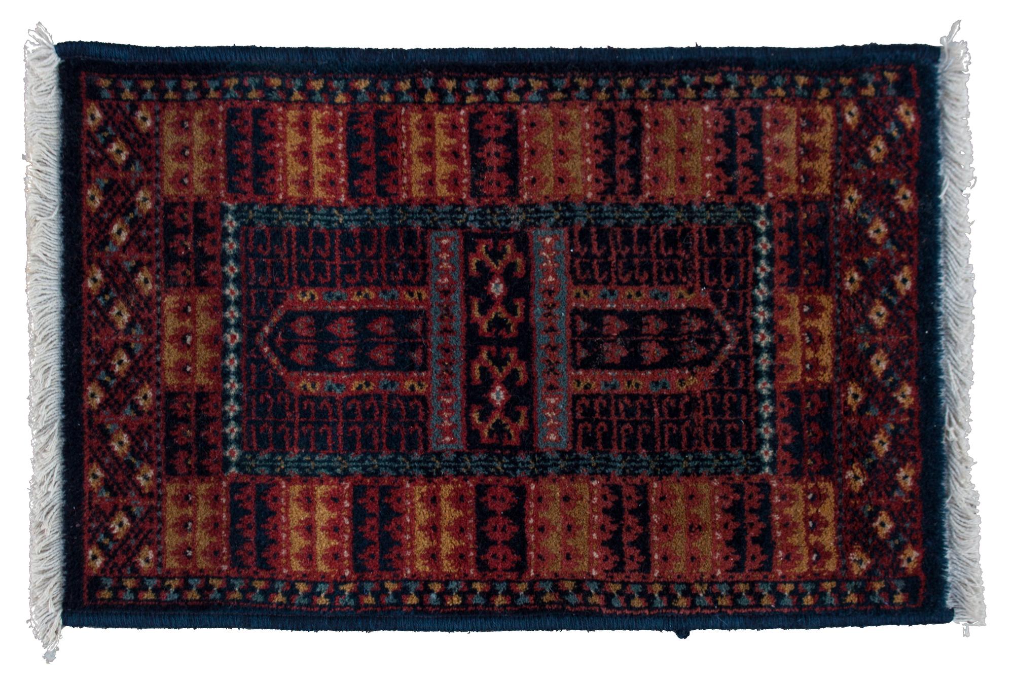 Three Wool Prayer Rugs Each 2 feet x 1 foot 4 inches.