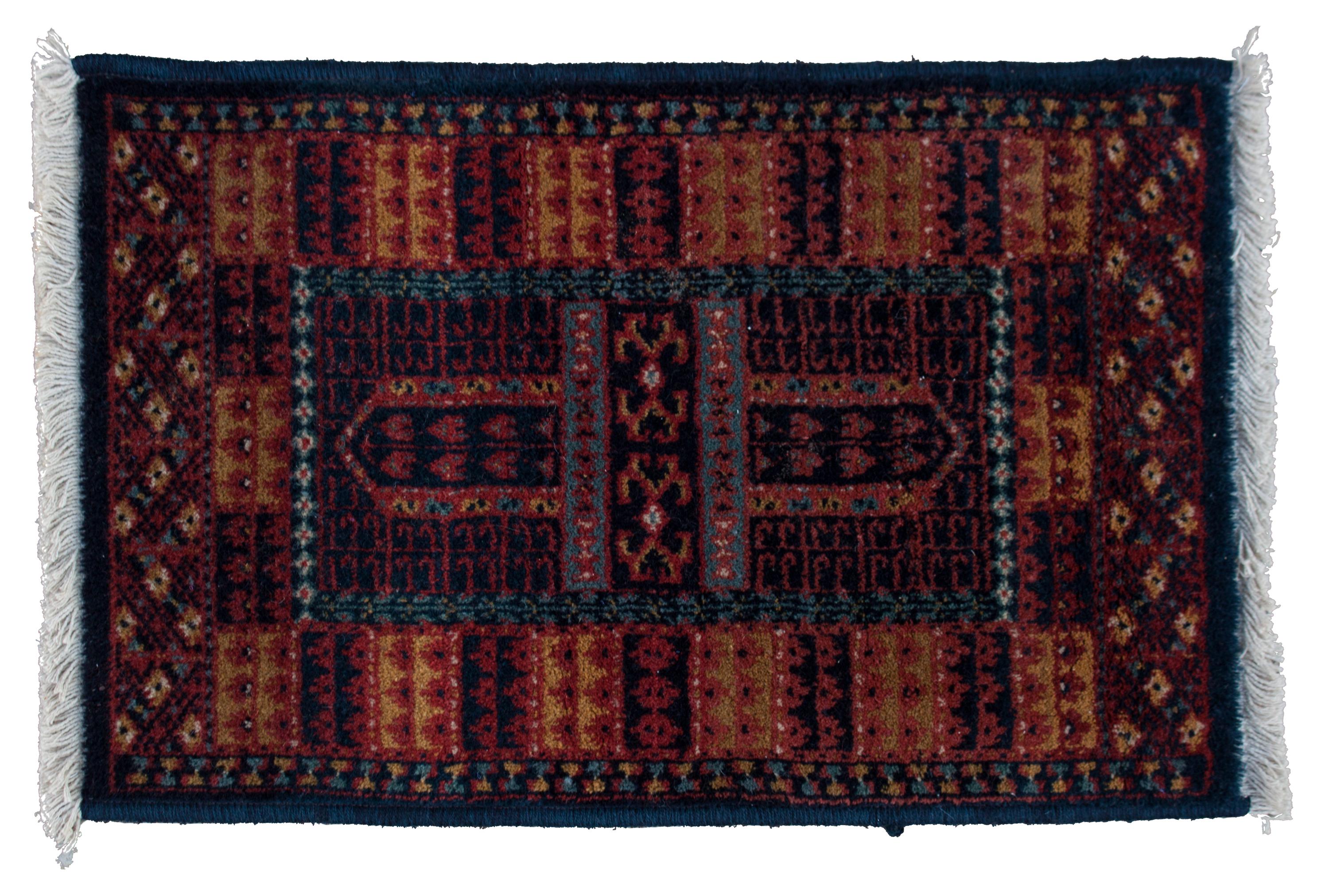 Three Wool Prayer Rugs Each 2 feet x 1 foot 4 inches.