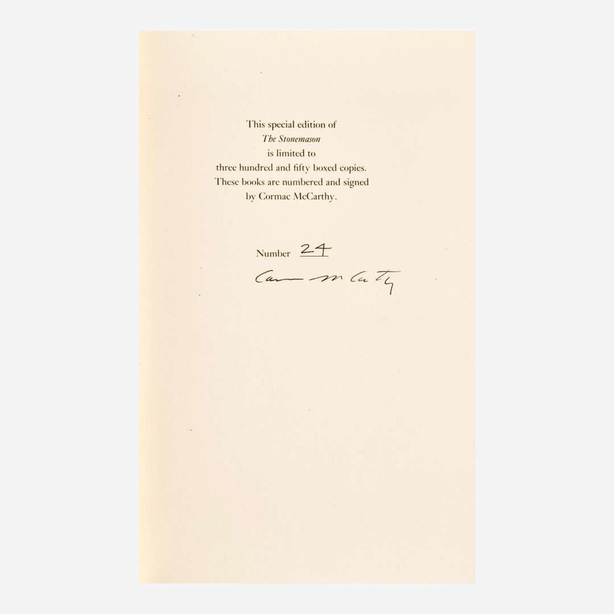 [Literature] McCarthy, Cormac Group of 3 Titles in 4 Volumes